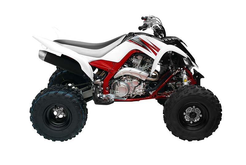 White ATV profile view facing right